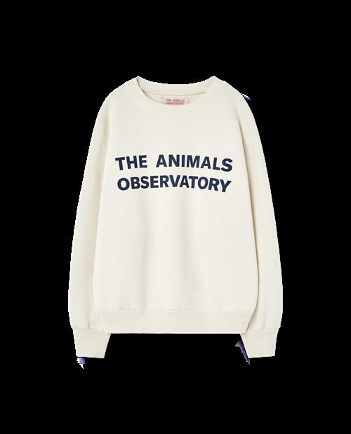 The Animals Observatory Leo Sweatshirt Raw White  Raw White 6y  Hvid  6 år  Unisex