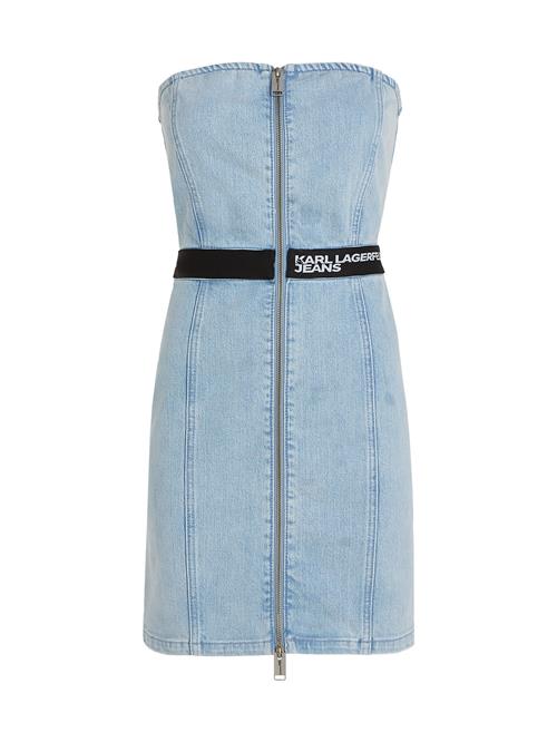 KARL LAGERFELD JEANS Kjole  lyseblå / sort / hvid