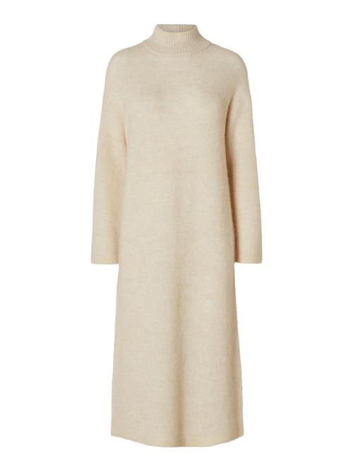 Se SELECTED Strikkjole 'Maline'  beige-meleret ved About You