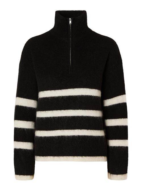 SELECTED Pullover 'Maline'  sort / uldhvid