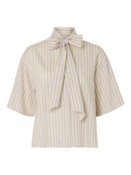 SELECTED Bluse 'SLFLANA-JUNO'  beige / lyseblå / pink