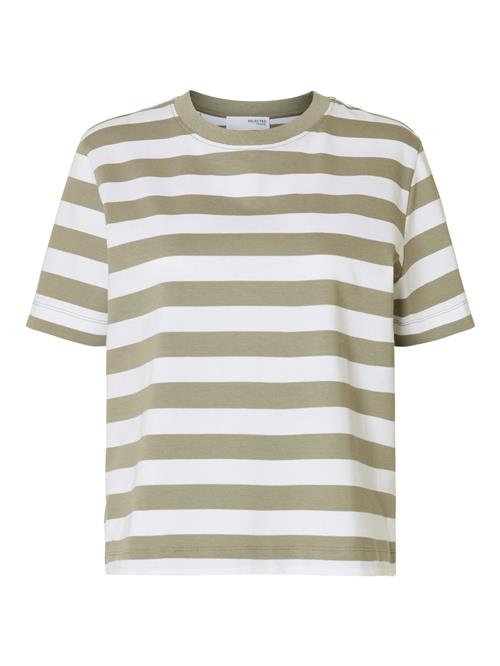 SELECTED Shirts 'SLFEssential'  taupe / hvid