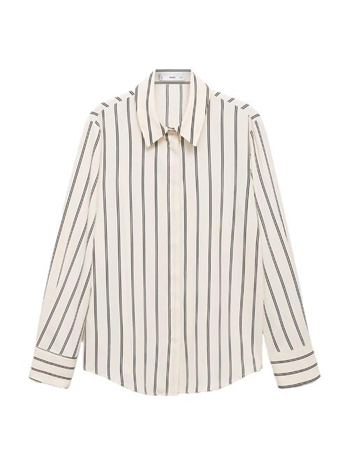 MANGO Bluse  ecru / sort