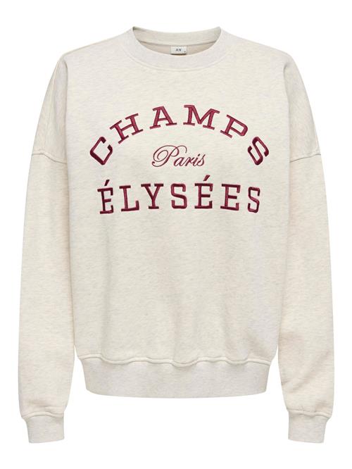 JDY Sweatshirt 'JDYMESA'  beige / rød