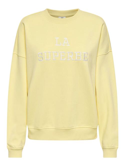 JDY Sweatshirt 'JDYMESA'  lysegul / hvid