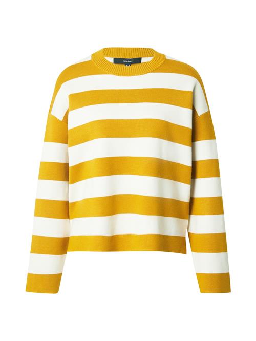 VERO MODA Pullover 'VMSilje'  sennep / hvid