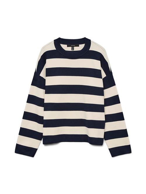 VERO MODA Pullover 'VMSilje'  creme / mørkeblå