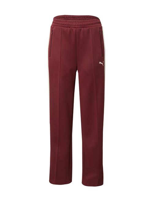 PUMA Sportsbukser 'T7 ALWAYS ON'  bordeaux / hvid