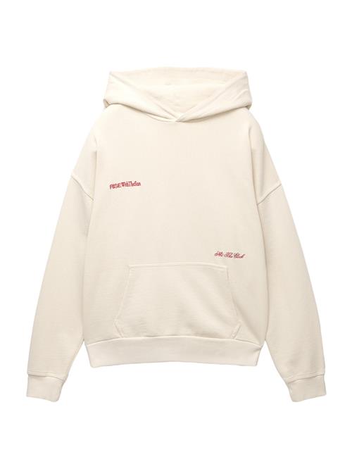 Pull&Bear Sweatshirt 'PACIFIC'  elfenben / cranberry