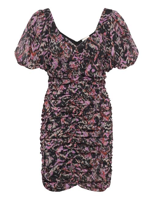 Se Fabiola Lurex Short Dress Notes Du Nord Patterned ved Booztlet