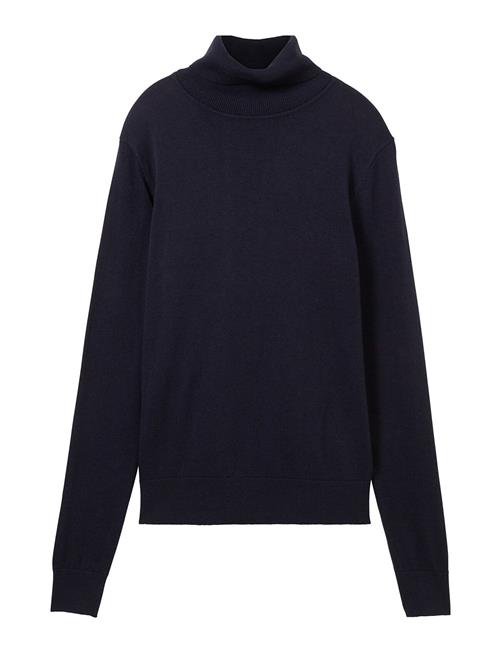 Se Knit Basic Turtleneck Tom Tailor Navy ved Booztlet