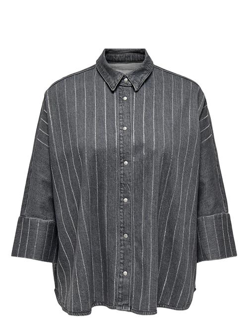 Cargrace Rhinest Dnm Shirt Azg ONLY Carmakoma Grey