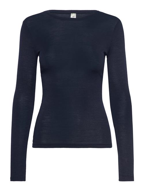 Se Top Merino Wool Ls Lindex Navy ved Booztlet