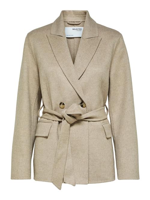 SELECTED Overgangsfrakke 'Tara'  lysebeige