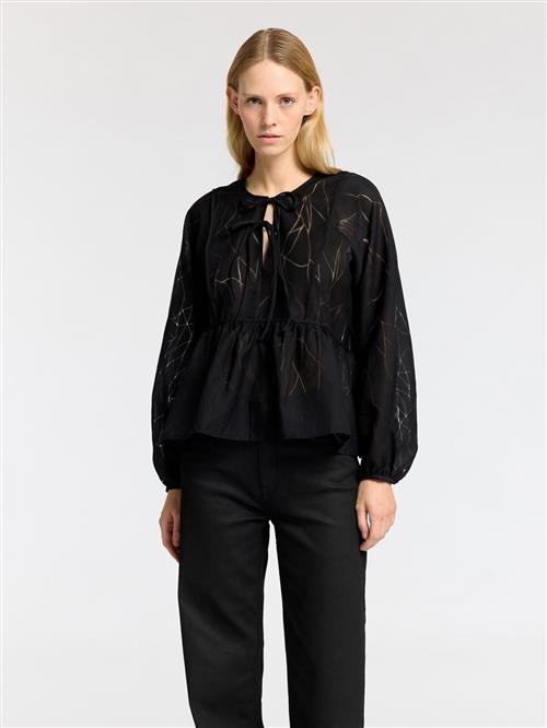 Se SELECTED Bluse  sort / sølv ved About You