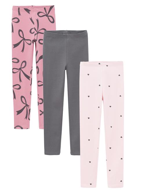 Cool Club Leggings  mørkegrå / pitaya / pastelpink
