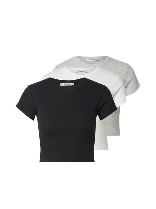 ABOUT YOU Shirts 'Loryn'  grå-meleret / sort / hvid