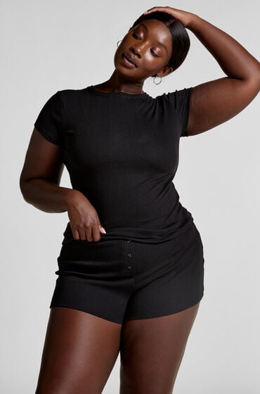 Hunkemöller Pyjamasbukser Pointelle sort