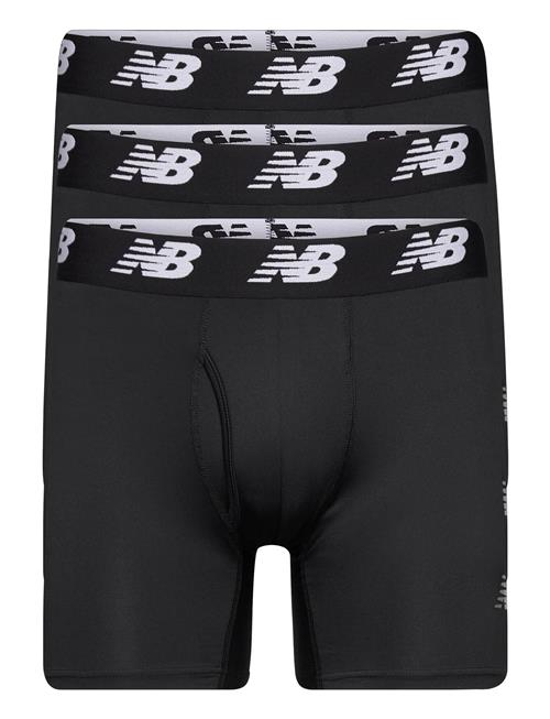 Mens Premium 6" Boxer Brief With Fly 3 Pack New Balance Black