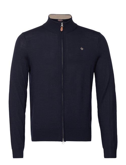 Merino Zip Cardigan Morris Navy