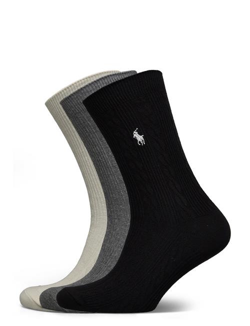 Cable-Knit Crew Sock 3-Pack Polo Ralph Lauren Black