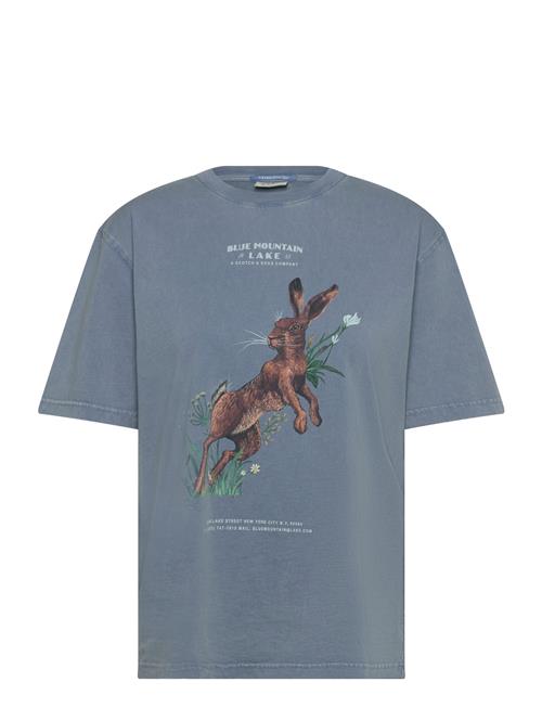 Se Washed Artwork Loose T-Shirt Scotch & Soda Blue ved Booztlet
