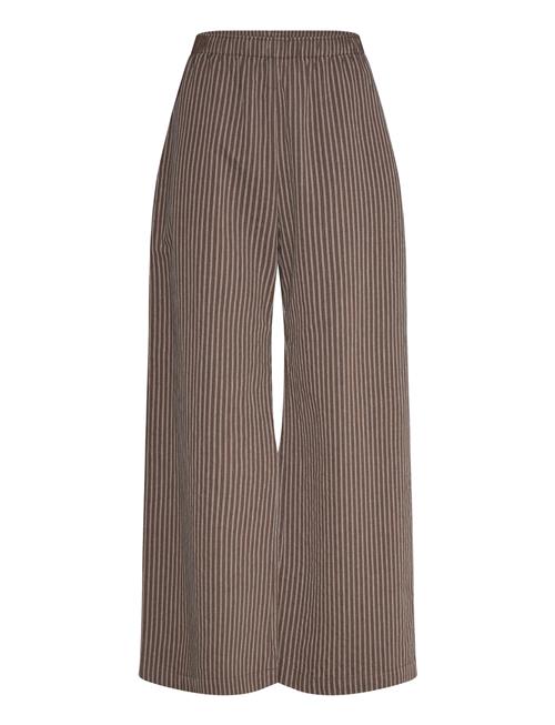Low Loose Cotton Trousers Weekday Brown