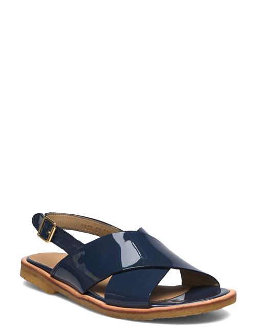Sandals - Flat - Open Toe - Op ANGULUS Navy