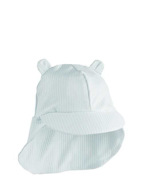 Senia Seersucker Sun Hat With Ears Liewood Blue