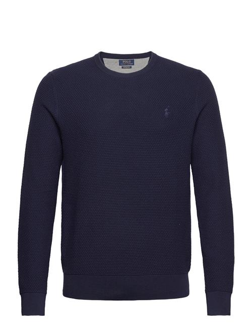 Textured Cotton Crewneck Sweater Ralph Lauren Golf Navy