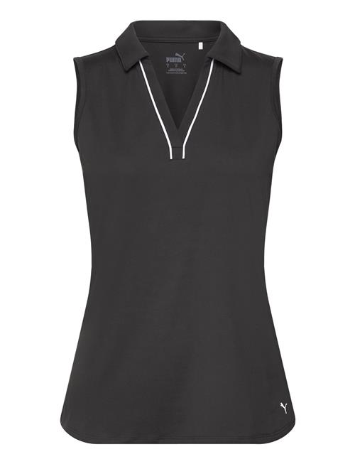 W Cloudspun Piped Sl Polo PUMA Golf Black