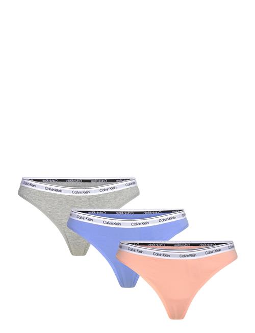 Thong 3Pk Calvin Klein Blue