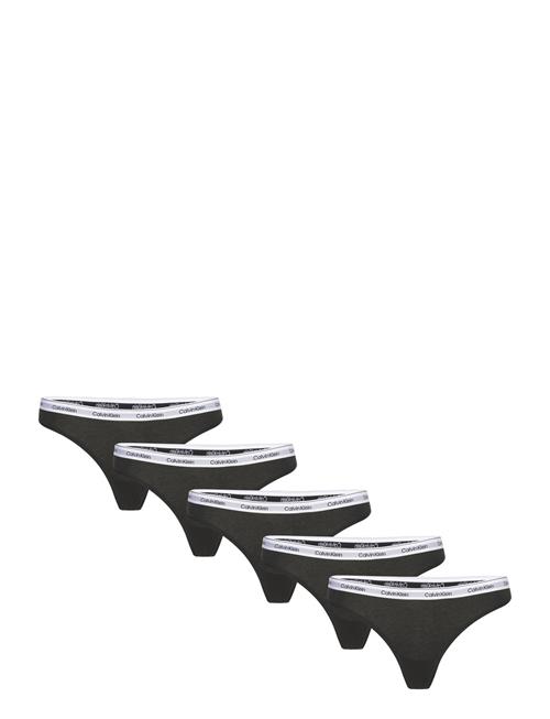 Thong 5Pk Calvin Klein Black
