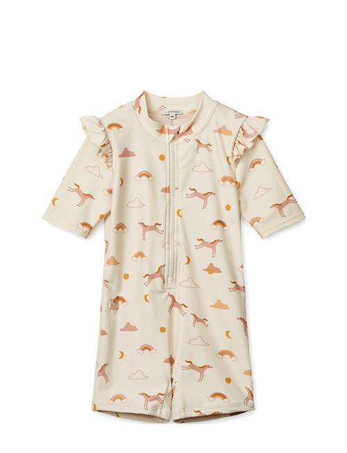 Amel Printed Swim Jumpsuit Liewood Beige
