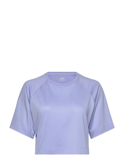 Laser Mesh Crop Tee Casall Blue