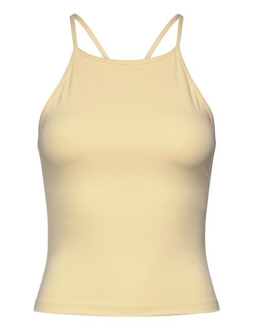 Built-In-Bra Halterneck Tank Casall Yellow