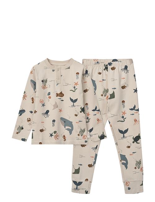 Wilhelm Printed Pyjamas Set Liewood Beige