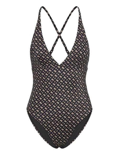 Bb Monogram Swimsuit BOSS Patterned