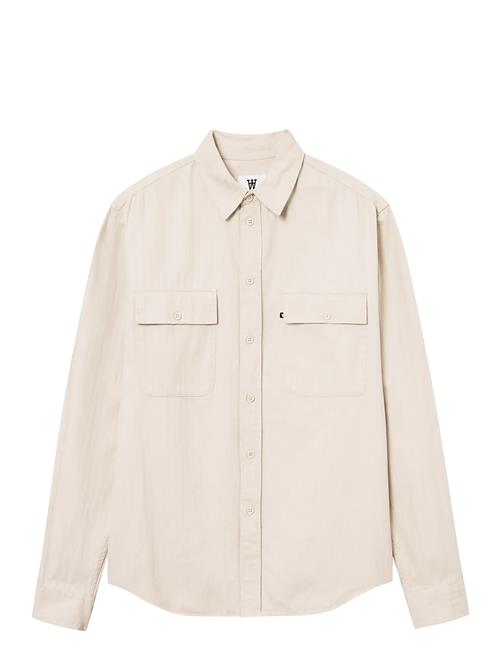 Wwaxl Herringb Shirt DOUBLE A BY W.W. Beige