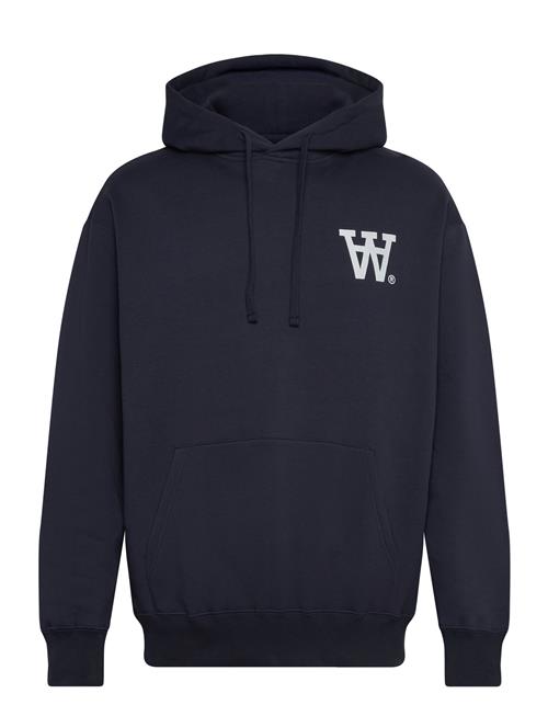 Wwcass Aa Chest Print Hoodie DOUBLE A BY W.W. Navy