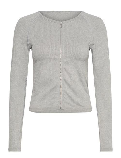 Ribbed Seamless Zip Jacket Aim´n Grey