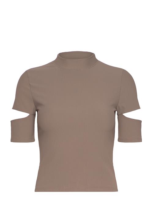 Ribbed Performance Cut-Out Top Aim´n Brown