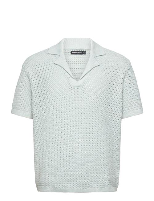 Ethan Open Collar Knit Polo J. Lindeberg Blue