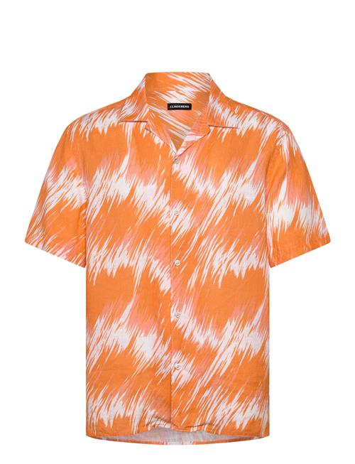 Elio Linen Printed Shirt J. Lindeberg Orange