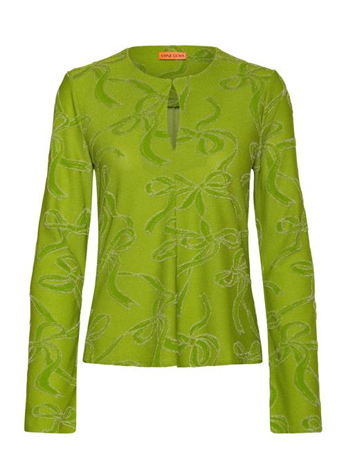 2246 Lurex Jersey, Long Sleeve Tie STINE GOYA Green