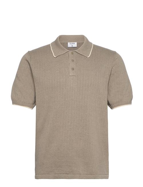 Linen Cotton Knit Polo Filippa K Beige