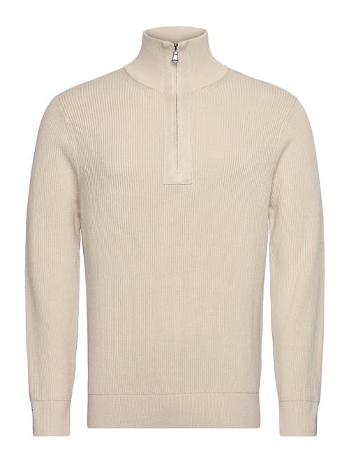 Alex Half Zip Knitted Sweater J. Lindeberg Cream