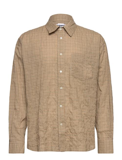 Room Shirt Beige Check Voile Hope Beige