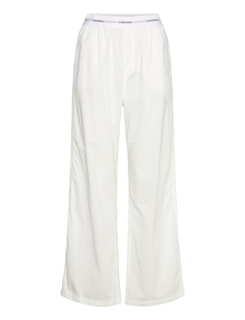 Logo Wb Poplin Pant Calvin Klein White