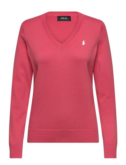 Cotton-Blend V-Neck Sweater Ralph Lauren Golf Red